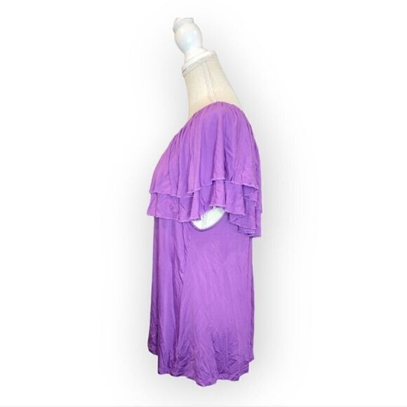 New Context Purple Blouse Top 1X - Picture 2 of 6